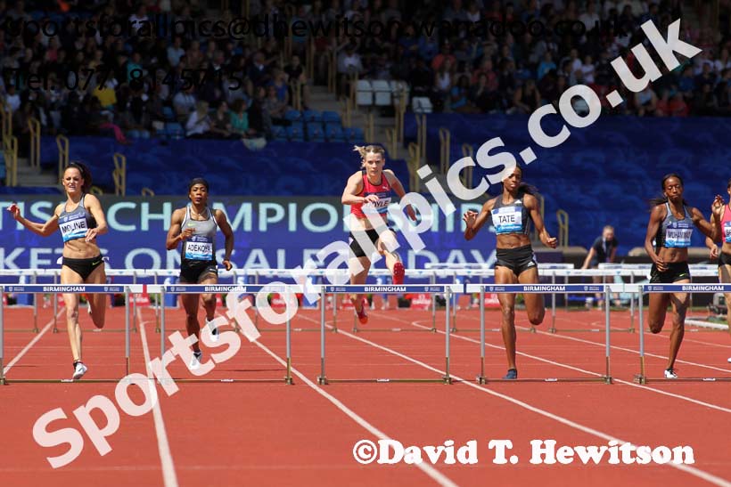 Eilidh Doyle (GB) womens 400 metres hurdles, IAAF Diamond League, Birmingham. Photo: David T. Hewitson/Sports for All Pics